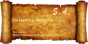 Selmeczi Arnold névjegykártya
